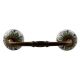 Pea Green Ceramic Floral Bridge Handle